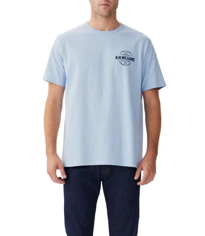 RM Williams Type T-Shirt Light Blue-1